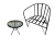 Combo 1 Sillon Nepal 1 Mesita Ratona Color Negro