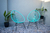 Combo 4 Sillas Acapulco PVC Mediana 1 Mesita Acapulco Color Turquesa - tienda online