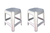 Combo 2 Banquetas Medianas De Plastico Mascardi Color Blanco