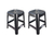 Combo 2 Banquetas Medianas De Plastico Mascardi Color Negro