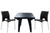 Combo 2 Sillas Estrella Mascardi 1 Mesa Cuadrada 75x75 Color Negro