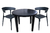 Combo 2 Sillas Luna Mascardi 1 Mesa Redonda 90Cm Color Negro