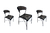 Combo 3 Sillas de Hierro Macizo Mallorca Cordon - comprar online