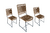 Combo 3 Sillas de Hierro Macizo Roma Cordon - comprar online