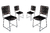 Combo 4 Sillas de Hierro Macizo Roma Cordon - comprar online