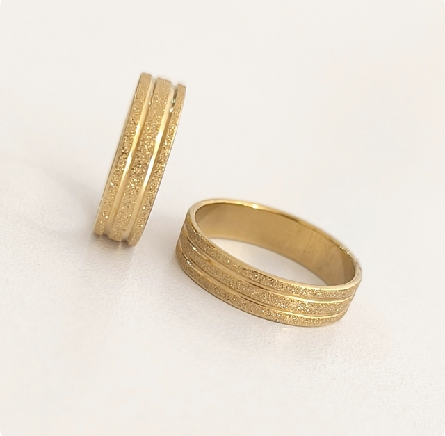 Anillo Estilo Alianza/Gold/Precio Por Unidad thumbnail 2