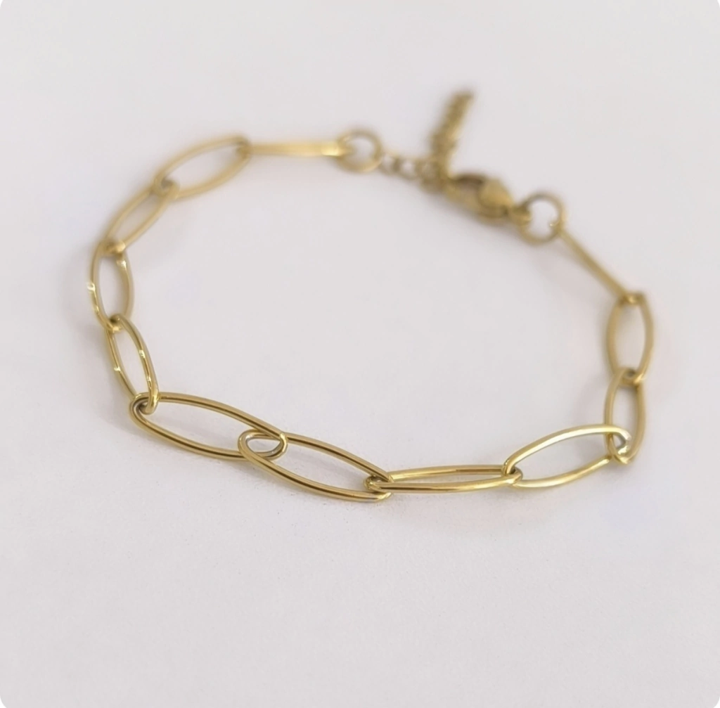 Pulsera forcet ovalada/Gold/Regulable