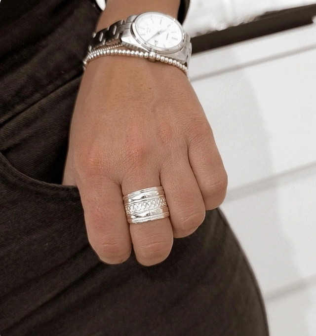 Anillo Delfina Ancho Con Guarda/Plata925 thumbnail 2