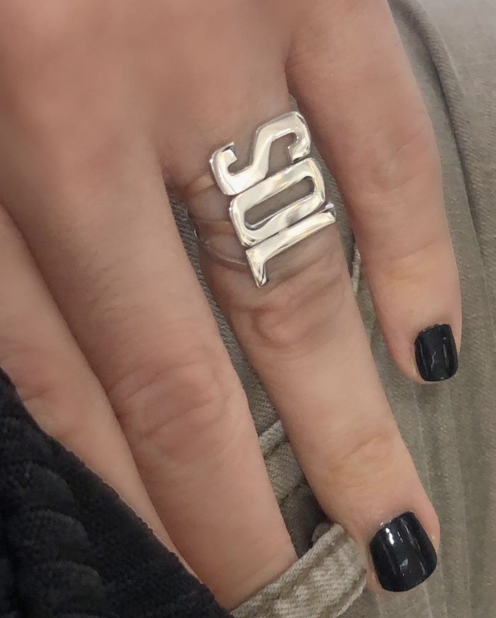 Anillo 3 Iniciales/Personalizado/Plata925 thumbnail 3