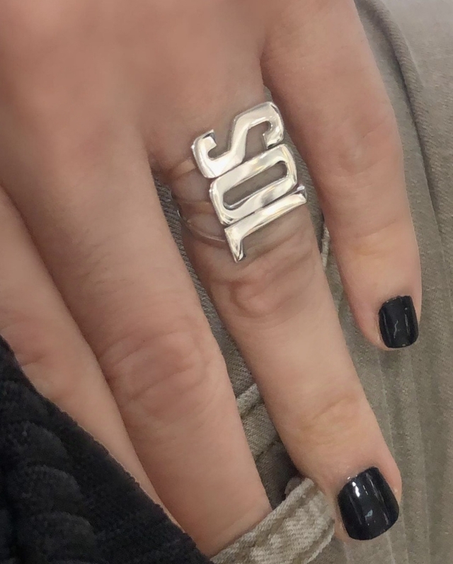 Anillo 3 Iniciales/Personalizado/Plata925 thumbnail 2