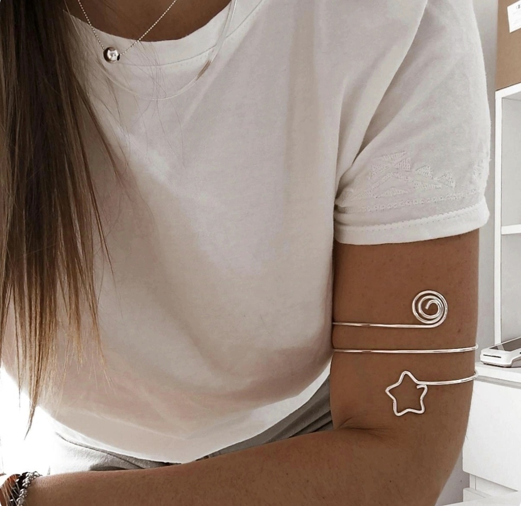 Brazalete Estrella/Regulable/Acero Blanco thumbnail 3