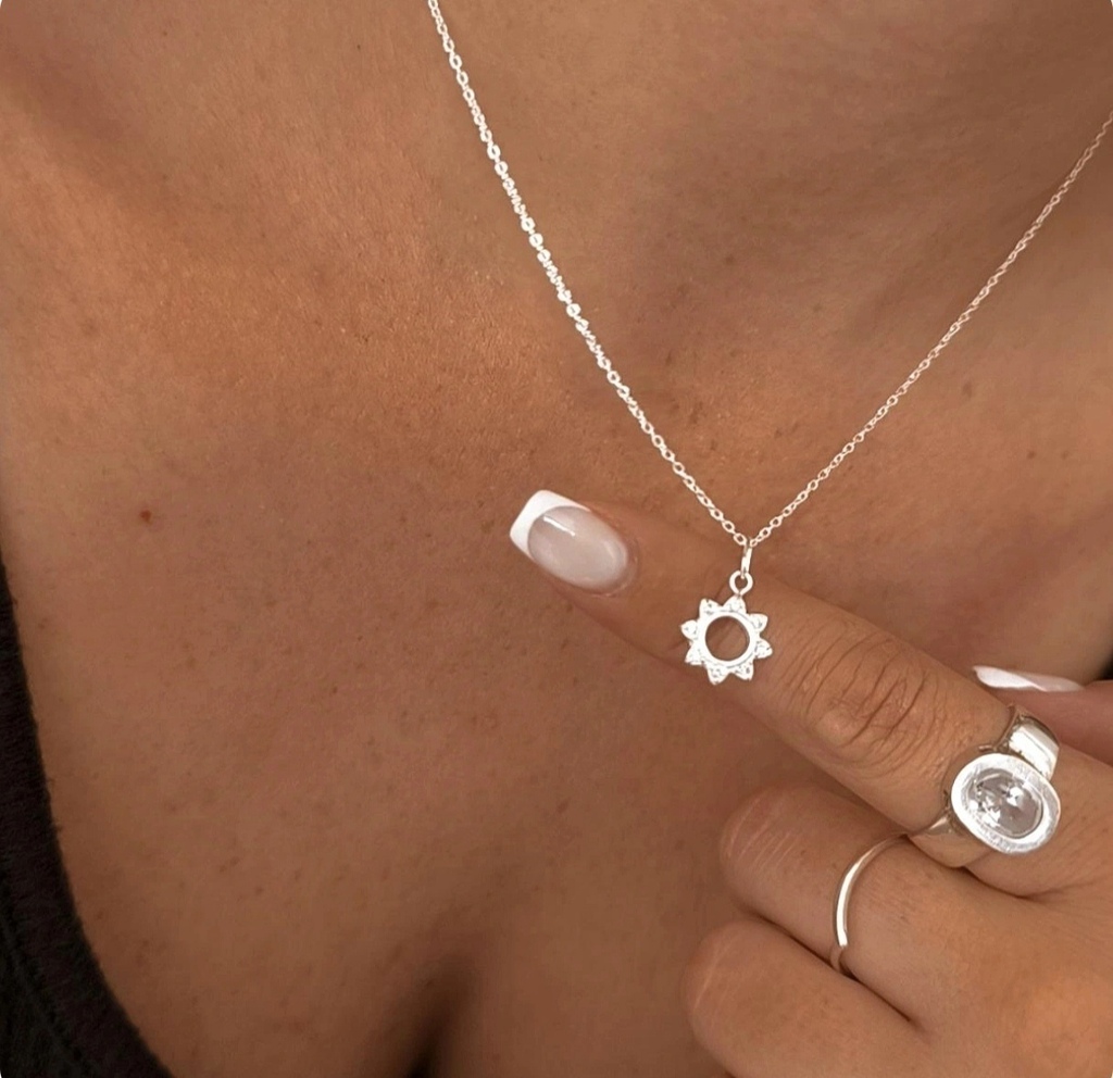 Conjunto Sol Con Micropave/Cadena Regulable/Plata925 thumbnail 3