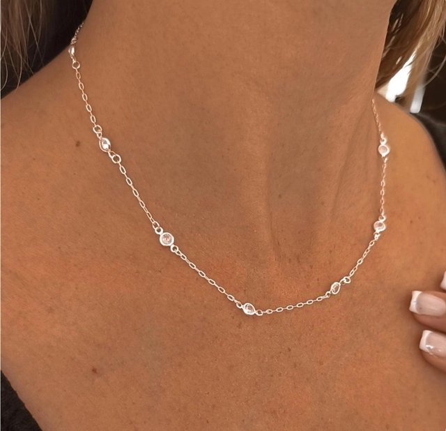 Chokers Cubic Cristal/Regulable/Plata925 thumbnail 2