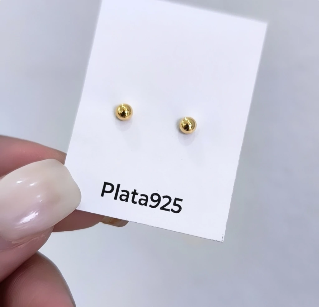 Abridor Plata Gold/Bolita mini 2mm