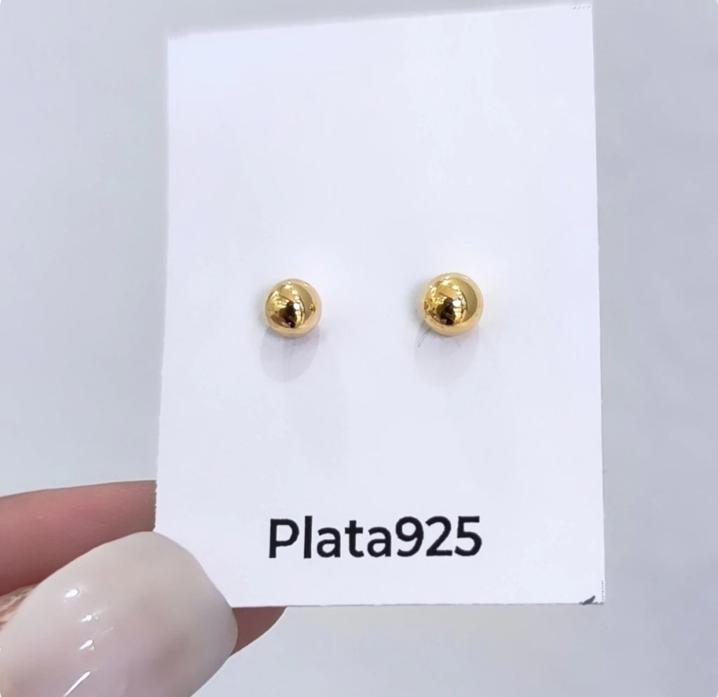 Abridor Plata Gold /Bolita lisa 4mm