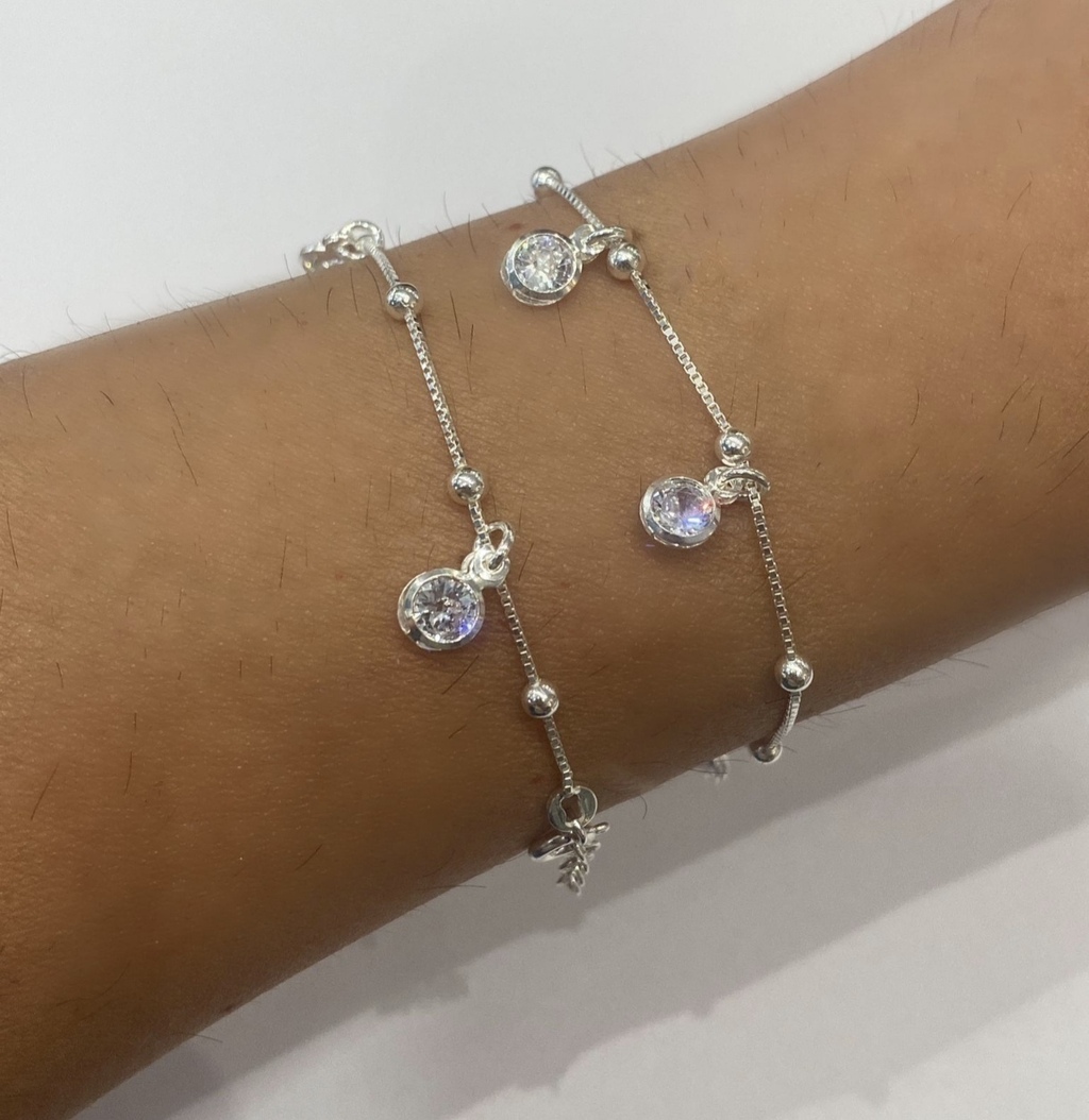 Pulsera Susanitos/Cubic Cristal Blanco/Plata925/Regulable thumbnail 3