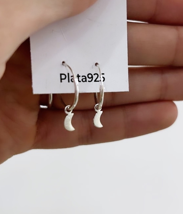 Argollas Lunitas/Par/Plata925 thumbnail 2
