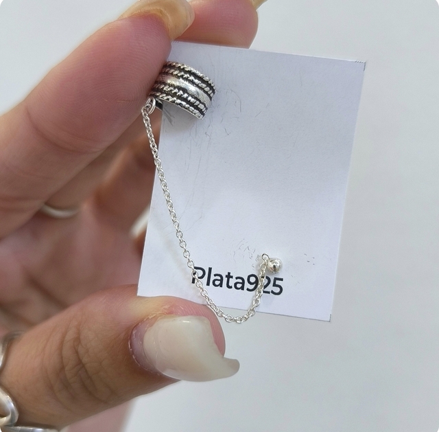 Cuff Con Cadena/Unidad/Plata925 thumbnail 2