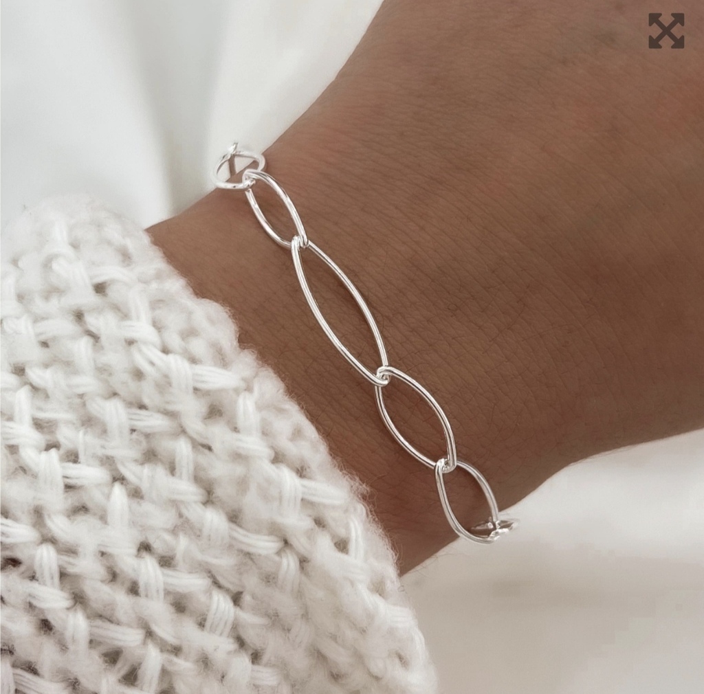 Pulsera Forcet Oval/Regulable/Acero Blanco thumbnail 3