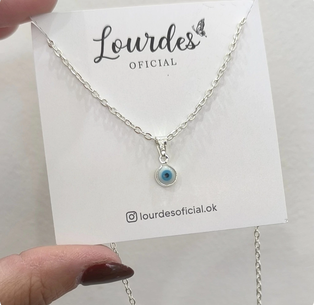 Conjunto protector ojo turco/Acero blanco