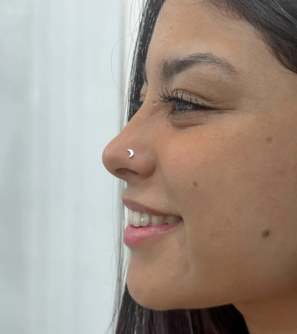 Aro lunita nariz/Plata925/Piercing