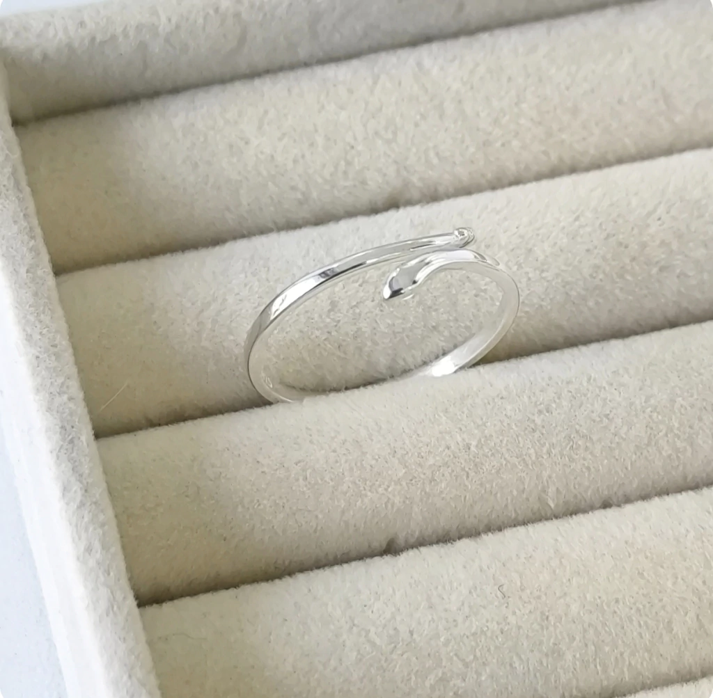 Anillo Ana/Doble/Regulable/Plata importada925/