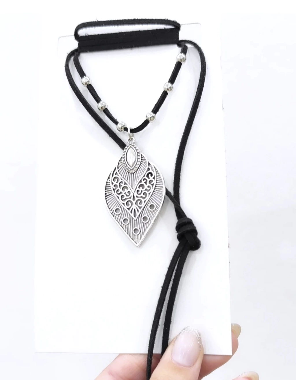 Chokers tendencia Lupe/Black/Gamuza regulable