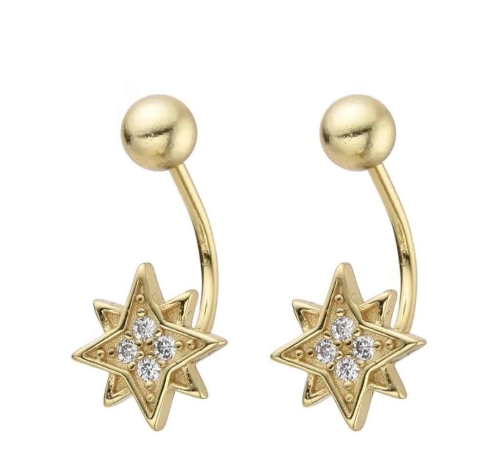 Aro piercing/Unidad/Destello plata925 cubic ideal ombligo