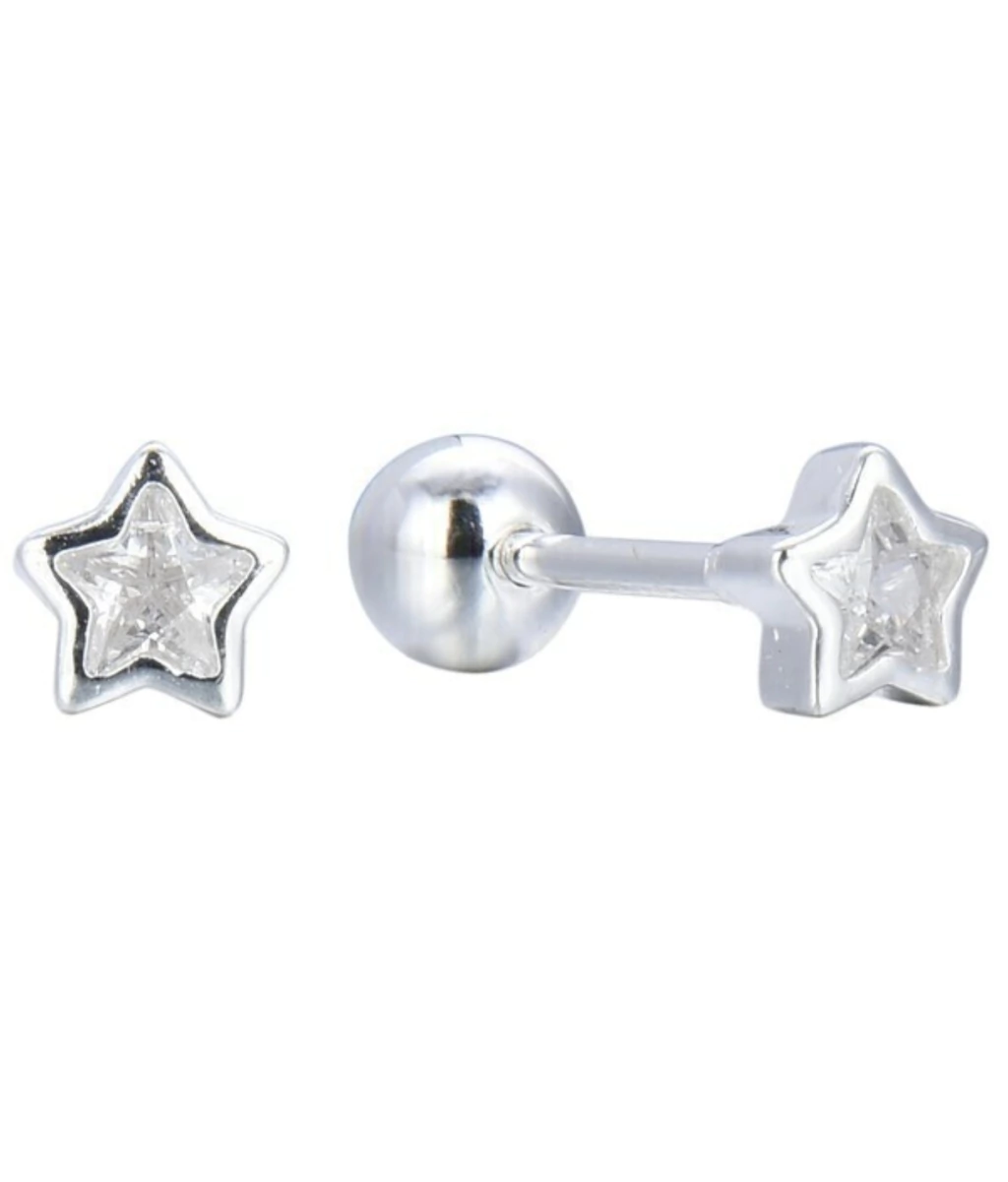 Piercing/Unidad/Estrella/Plata925/Cubic cristal/5mm/