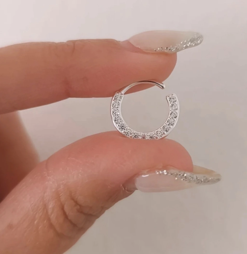Argollita Circle/Unidad/1,5mm/Plata925/Abre hacia el costado/Micropave