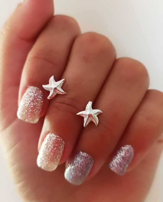 Estrellitas De Mar-Par/Plata925 thumbnail 2
