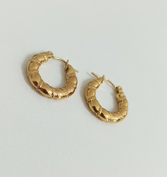 Argollas Canasta/Par/Gold/Labradas/2Cm thumbnail 2