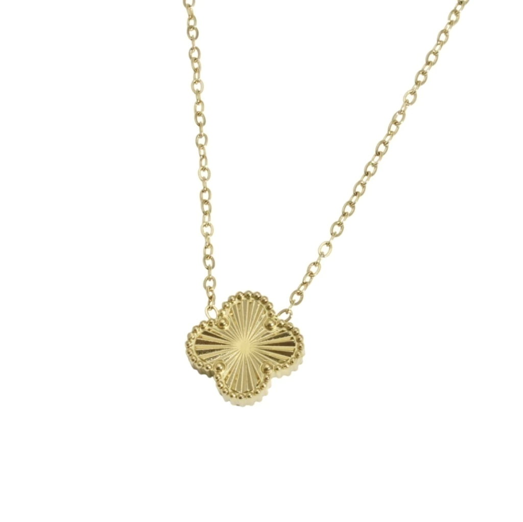 Conjunto trébol Linea gold/Acero dorado