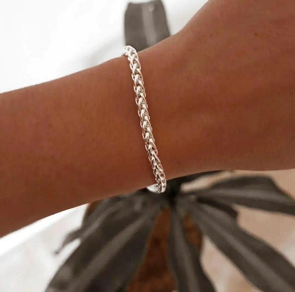 Pulsera turbillon/Unisex/Acero blanco