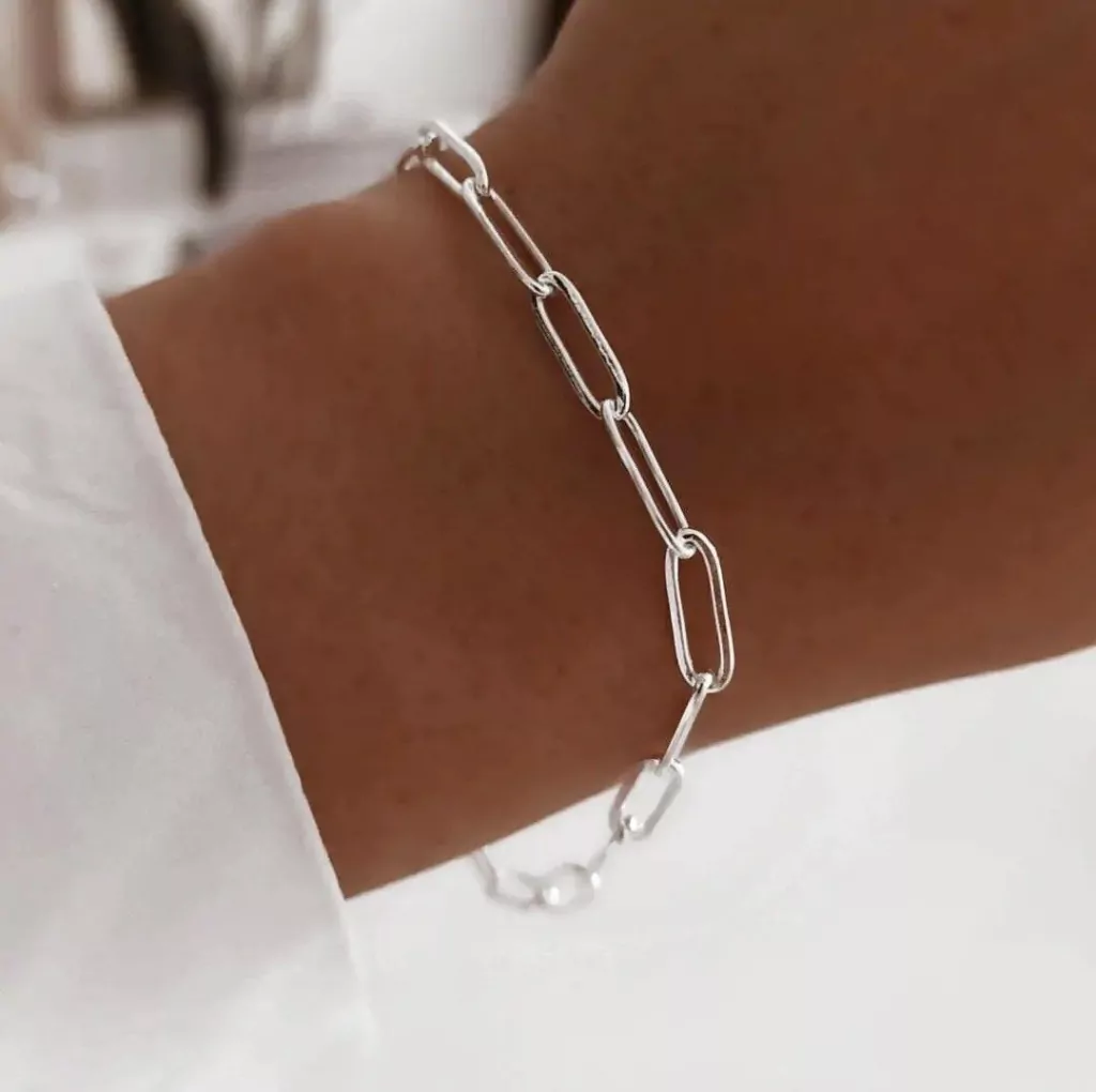 Pulsera FORCET regulable/Acero blanco