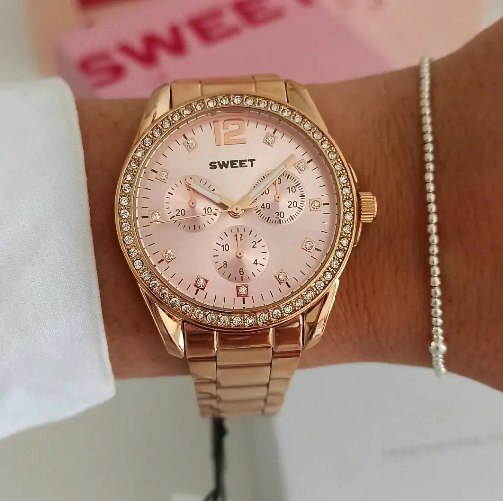 Reloj SWEET/Rosé/Malla de metal/Analógico