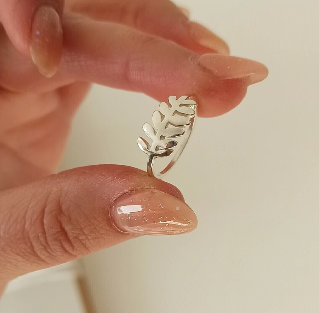 Anillo Hoja/Plata925/N°14