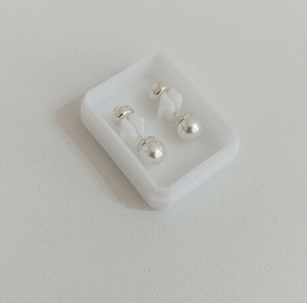 Abridor perla natural/Par/3mm/Acero blanco
