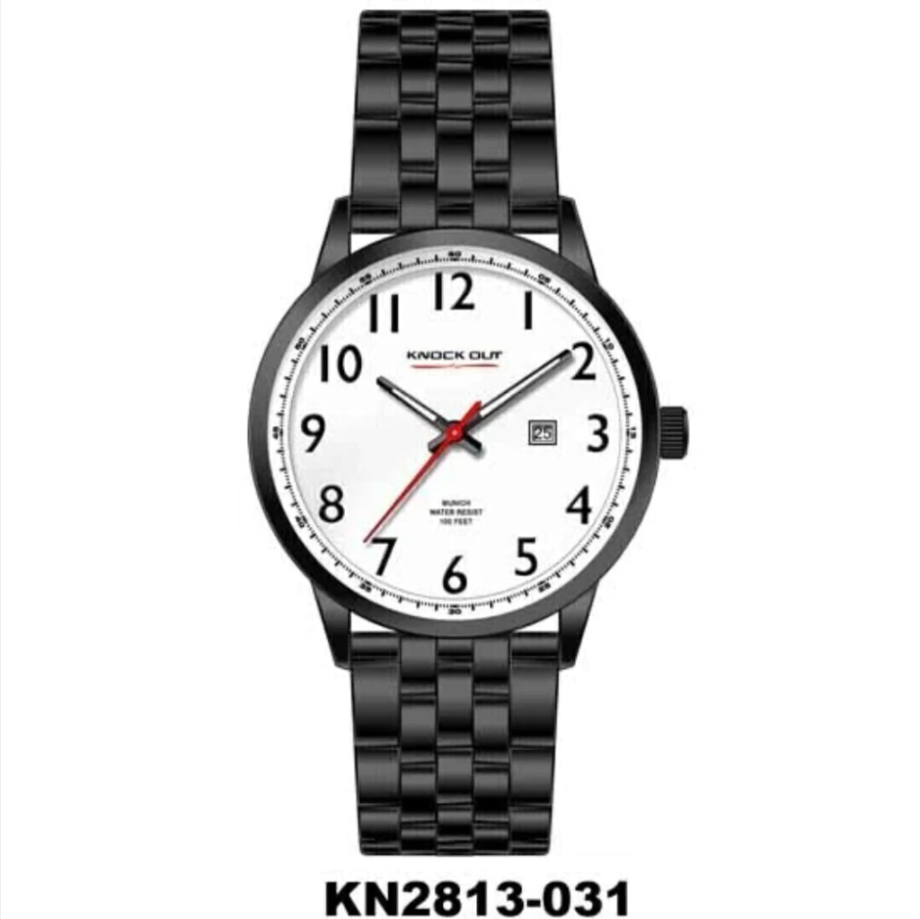 Knockout Unisex/Malla de metal negro con fondo blanco