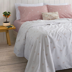Juego de sabanas Queen 180 hilos Cerise linea dover