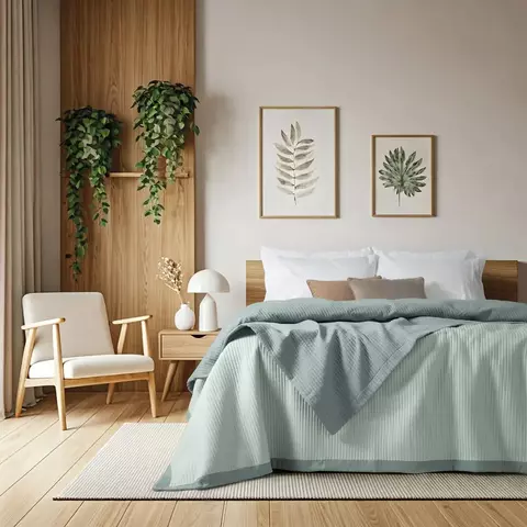 Cover king size Denver Celeste - comprar online