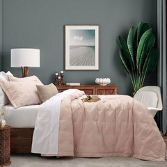 Cubrecama Quilt ''Diamond'' 2 1/2 Plaza Rosa