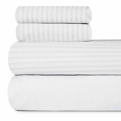 Juego De Sábanas Twin 180 Hilos 100% Algodón Palette Lines Blanco en internet