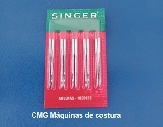 6120-22 Agulha DCx27 Singer Número 22 para Overloque / Interloque (Cartela com 10 agulhas)