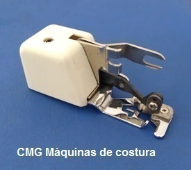 Calcador overloque com corte lateral para máquina doméstica (HASTE ALTA)