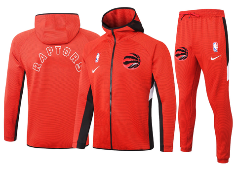 Conjunto Agasalho Nike NBA - Jaqueta e Calça Toronto Raptors com Capuz e Zíper