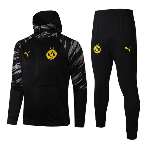 Conjunto Agasalho Puma Borussia Dortmund Calça e Jaqueta com Capuz e Zíper