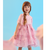 Vestido de Festa Jardim das Borboletas Rosa Tule Glitter Málagah