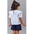 Conjunto Azul Marinho Alfaiataria Bata Branca Farfalla Girl - comprar online