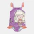 Maiô Infantil Little Mermaid Lilás Detalhes Laranja Neon Fakini - loja online